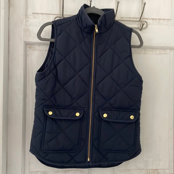 J. Crew Jackets & Blazers - JCrew navy vest with gold zipper and buttons